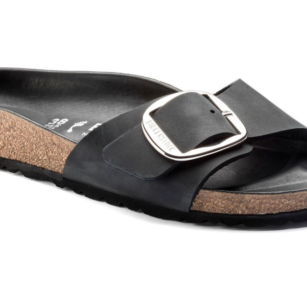 Birkenstock Big Buckle Madrid Black Women's Sandals- Never Worn!